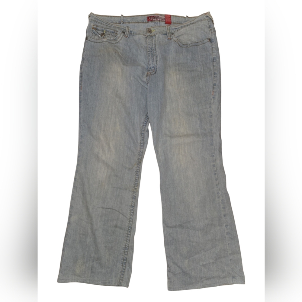 Y2K Lazer Jeans Light Blue Jeans - Casual Flare Size 22